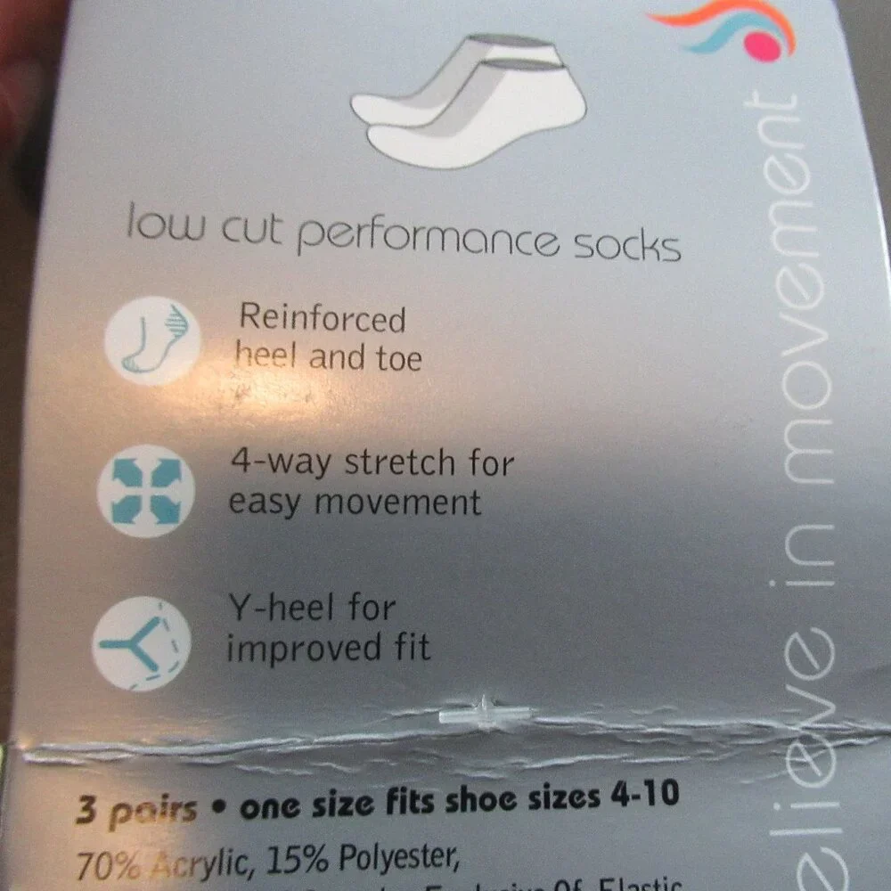 Ideology Women's 3-Pack Variety Pack Active Performance Socks, Multi, One Size